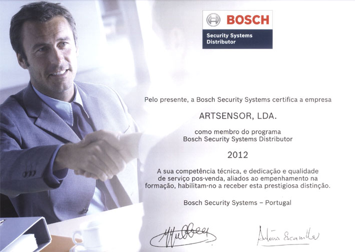 Certificado BOSCH 2012